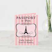 Invitation de passeport pour le 6e anniversaire (Devant)