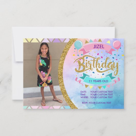 Invitation de Pastels Modern PARTY (Devant)