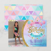 Invitation de Pastels Modern PARTY (Devant / Derrière)