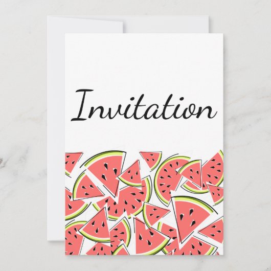 Invitation de pastèque verticale (Devant)