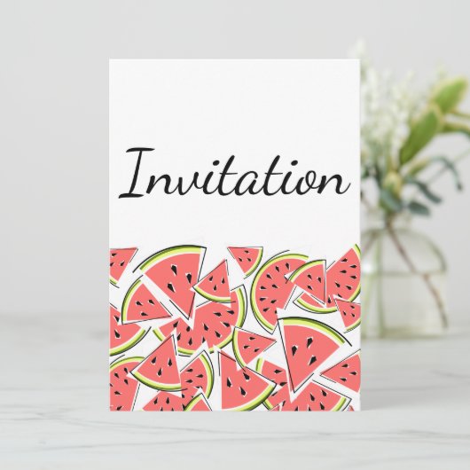 Invitation de pastèque verticale (Debout devant)