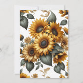 Invitation de patch de tournesol (Dos)