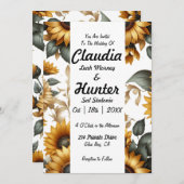 Invitation de patch de tournesol (Devant / Derrière)