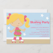 Invitation de patinage de fête d'anniversaire de (Devant)