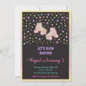 Invitation de patinage de rouleau de lueur, (Devant)