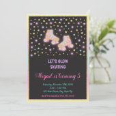 Invitation de patinage de rouleau de lueur, (Debout devant)