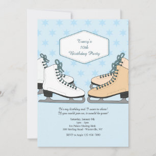 Invitation de patinage sur glace 'Allons patiner'