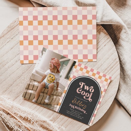 Invitation de Patineuse Photo de deux Cool