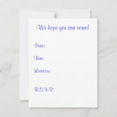 Invitation de pavots lupins (Dos)