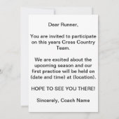 Invitation de pays croisé de filles (Dos)