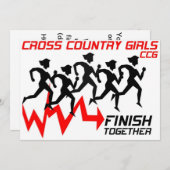 Invitation de pays croisé de filles (Devant / Derrière)