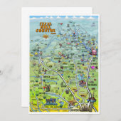 Invitation de pays de colline du Texas (Devant / Derrière)