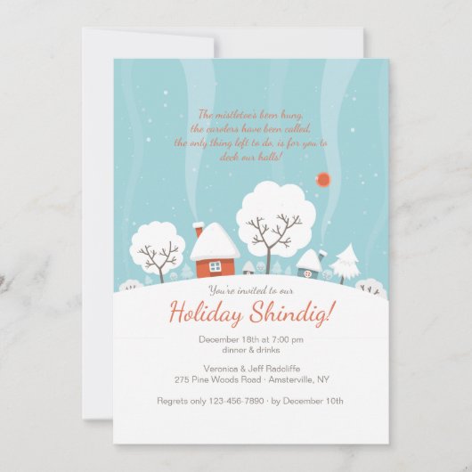 Invitation de paysage d'hiver (Devant)