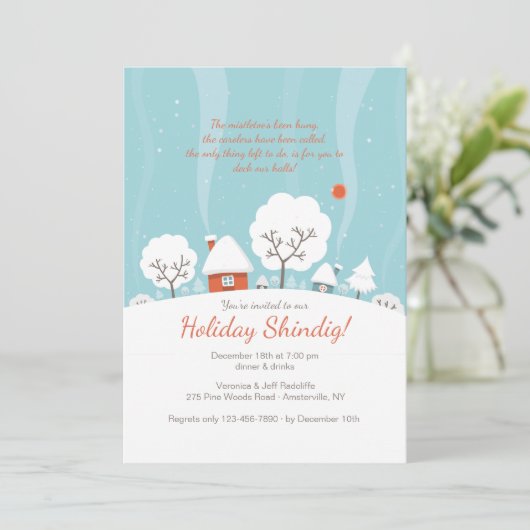 Invitation de paysage d'hiver (Debout devant)