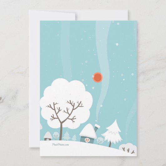 Invitation de paysage d'hiver (Dos)