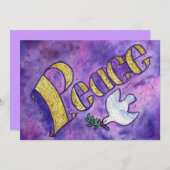 Invitation de Peace Dove (Devant / Derrière)
