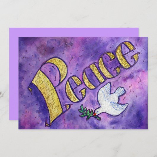 Invitation de Peace Dove (Devant / Derrière)
