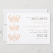 Invitation de Peach Coral and Mushroom Mariage dam (Devant)