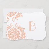 Invitation de Peach Coral and Mushroom Mariage dam (Dos)