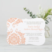 Invitation de Peach Coral and Mushroom Mariage dam (Debout devant)