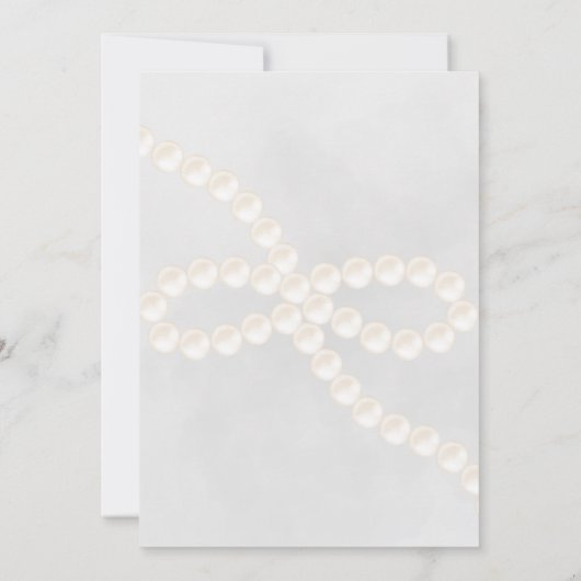 Invitation de Pearls et Prosecco (Dos)