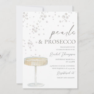 Invitation de Pearls et Prosecco