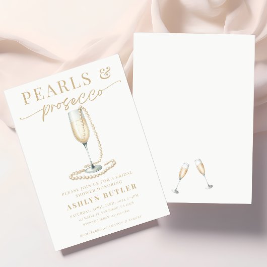 Invitation de Pearls et Prosecco