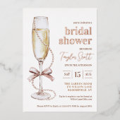 Invitation de Pearls et Prosecco (Recto)