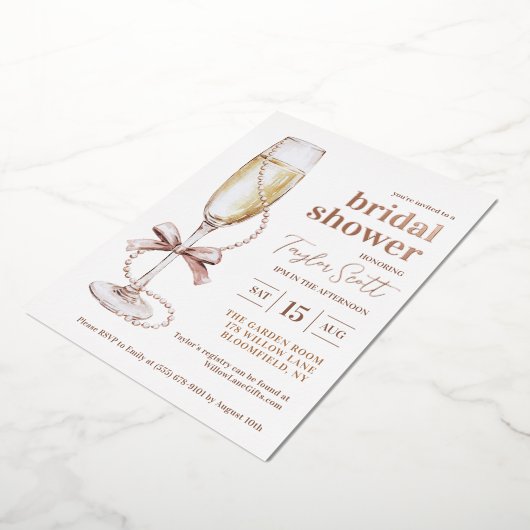 Invitation de Pearls et Prosecco (Rotation)