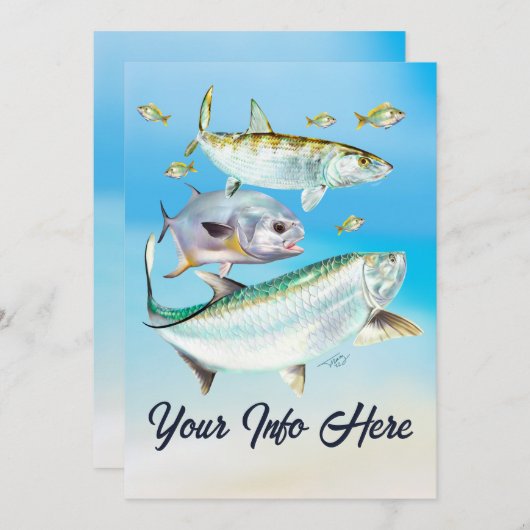 Invitation de pêche à plat (Devant / Derrière)