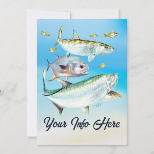 Invitation de pêche à plat