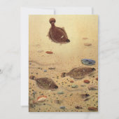 Invitation de pêche aux plattes vintage (Devant)