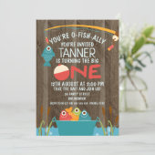 invitation de pêche d'anniversaire du (Debout devant)