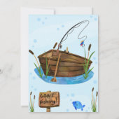 Invitation de pêche Garçon fête d'anniversaire Inv (Dos)