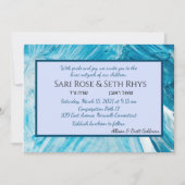 Invitation de peinture Abstraite bleue (Devant)