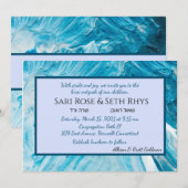 Invitation de peinture Abstraite bleue (Devant / Derrière)