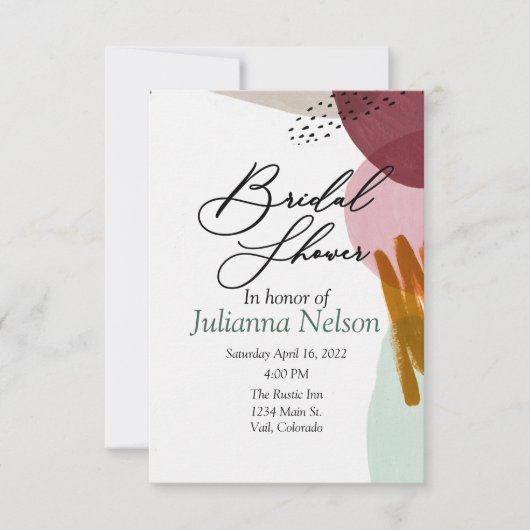 Invitation de peinture de style moderne (Devant)
