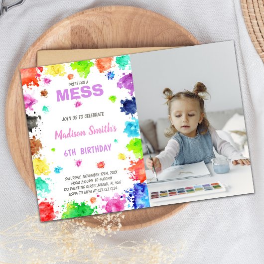 Invitation de peinture personnalisable