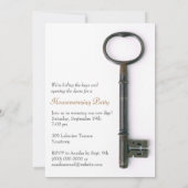 Invitation de pendaison de crémaillère à clé squel (Dos)