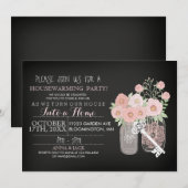 Invitation de pendaison de crémaillère avec pot de (Devant / Derrière)