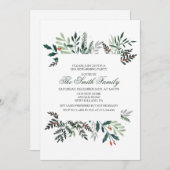 Invitation de pendaison de crémaillère Couronne aq (Devant / Derrière)