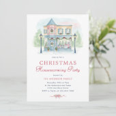 Invitation de pendaison de crémaillère de Noël à l (Debout devant)