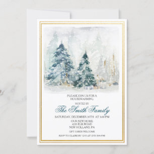 Invitation de pendaison de crémaillère d'hiver à l