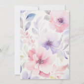 Invitation de pendaison de crémaillère florale pas (Dos)