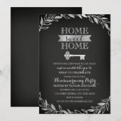 Invitation de pendaison de crémaillère Garden Key (Devant / Derrière)