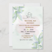 Invitation de pendaison de crémaillère minimaliste (Devant)
