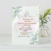 Invitation de pendaison de crémaillère minimaliste (Debout devant)