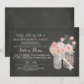 Invitation de pendaison de crémaillère sur un pot  (Devant / Derrière)