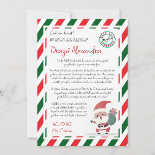 Invitation de Père Noël Rouge Vert Lettre