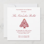 Invitation de performance Nutcracker Ballet (Dos)